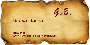 Grexa Barna névjegykártya